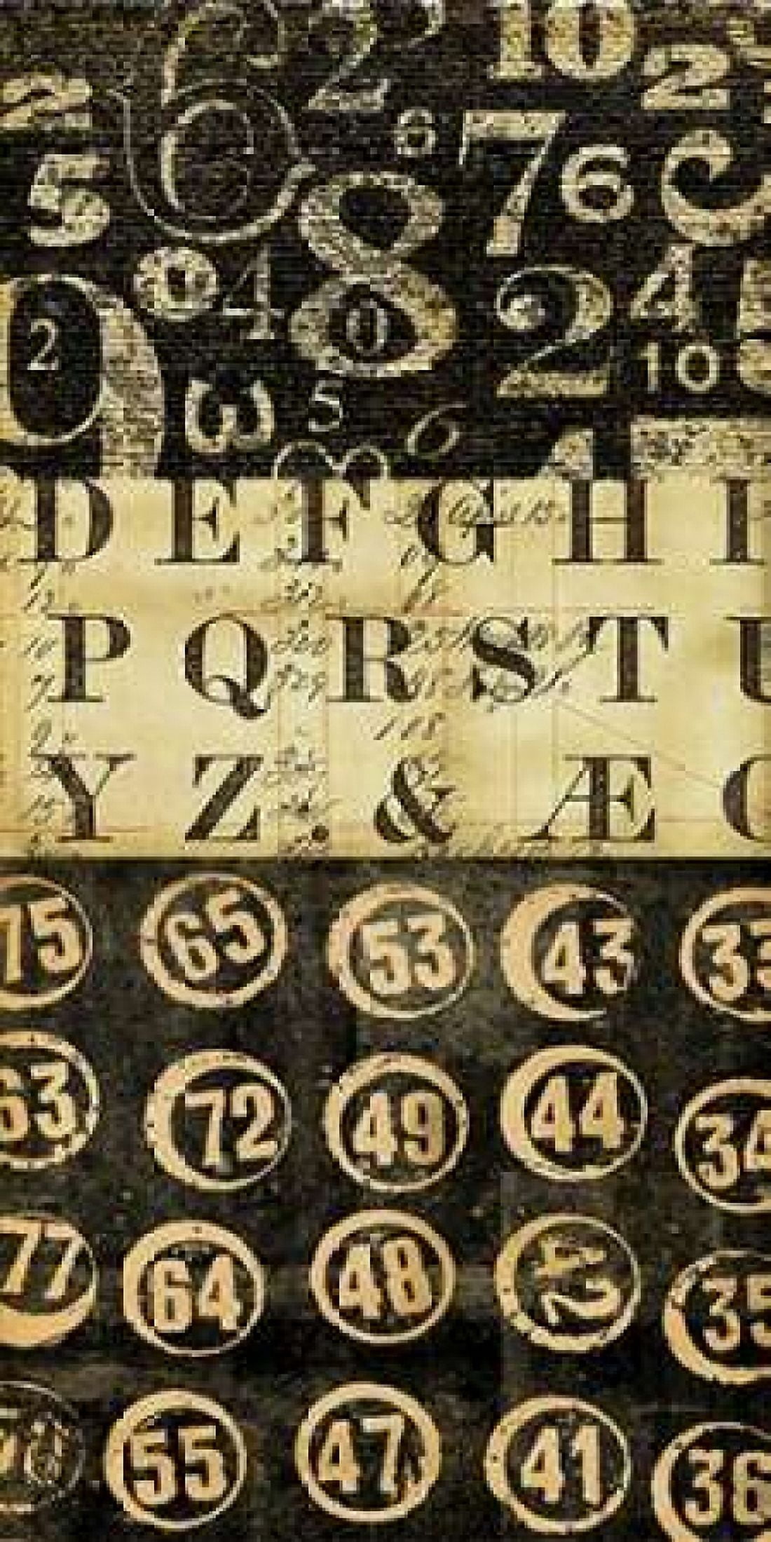 Numbers Game 3 Canvas Art - Walter Robertson (24 x 48)