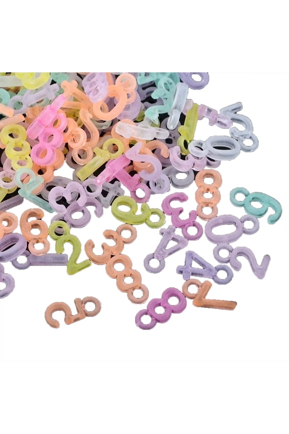 Numbers Pendants English Letter Color Pendants Colourful Charms