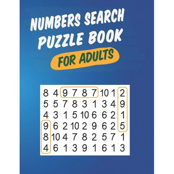 Numbers Search Puzzle Book For Adults: Large Print Word Search Books For Adults & Seniors (Paperback)(Large Print)
