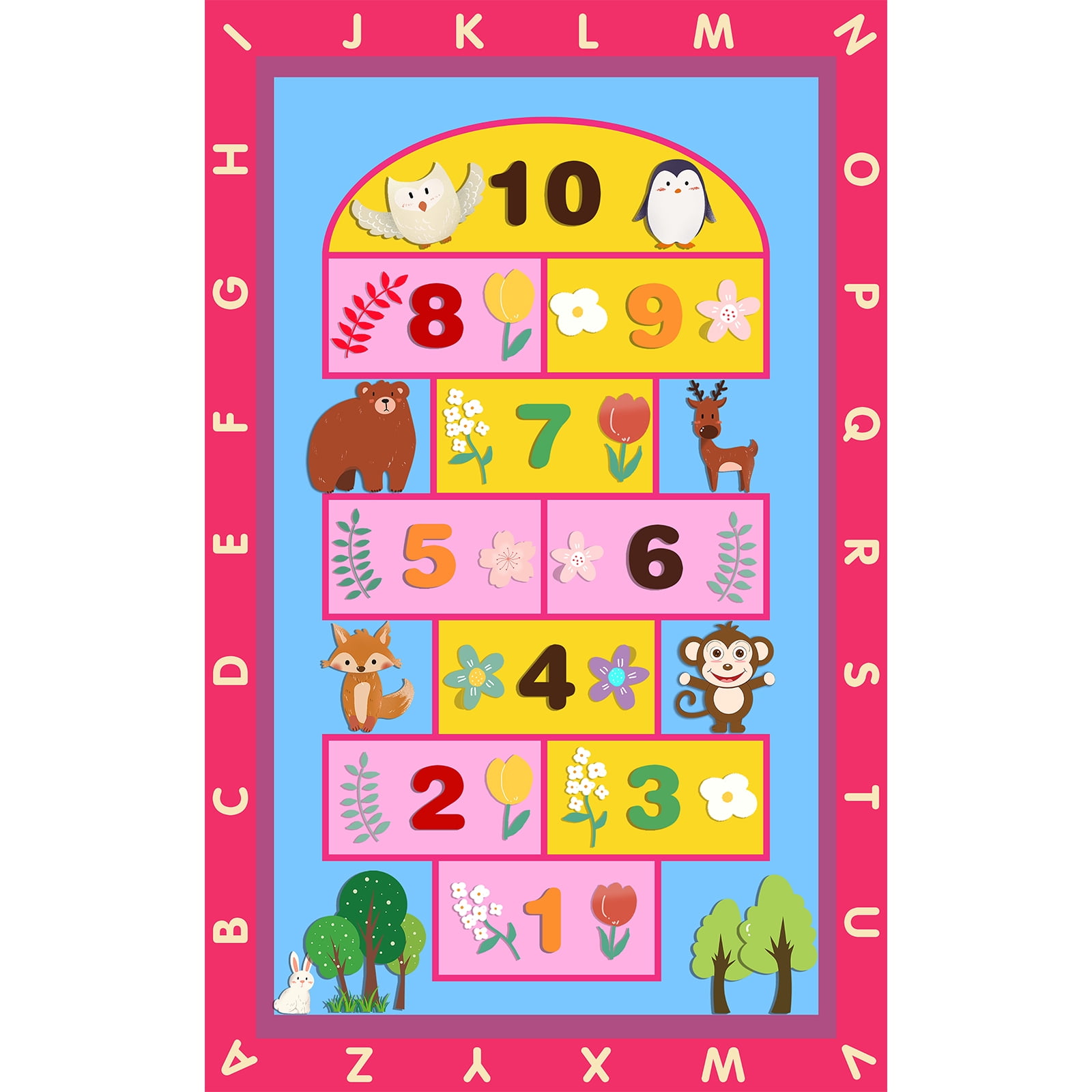 Numbers and Shapes Educational Learning & Fun Game Play Area Non Slip ...