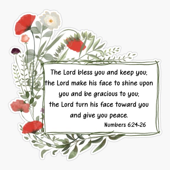 Numbers Six Blessing Sticker