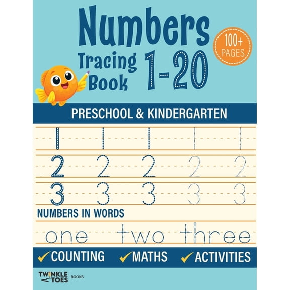 Numbers Tracing Book 1 - 20, (Paperback)