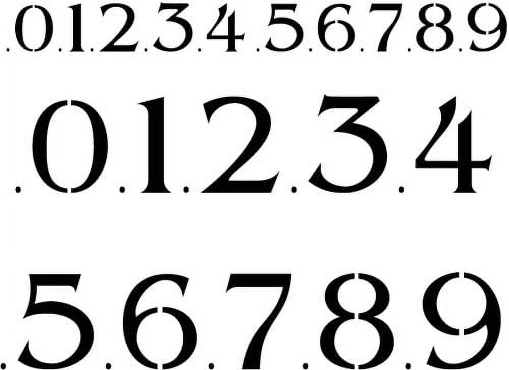 Numbers Wall Stencil SKU 2953 by Designer Stencils