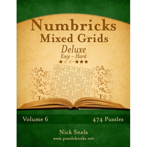 Numbricks Mixed Grids Deluxe - Easy to Hard - Volume 6 - 474 Puzzles