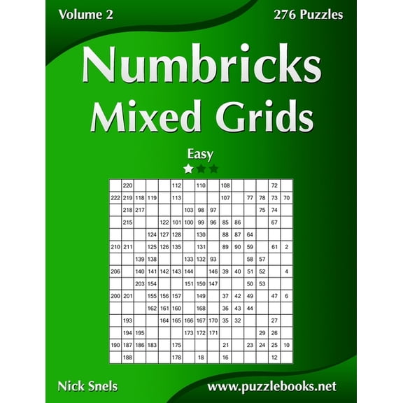 Numbricks Mixed Grids - Easy - Volume 2 - 276 Puzzles