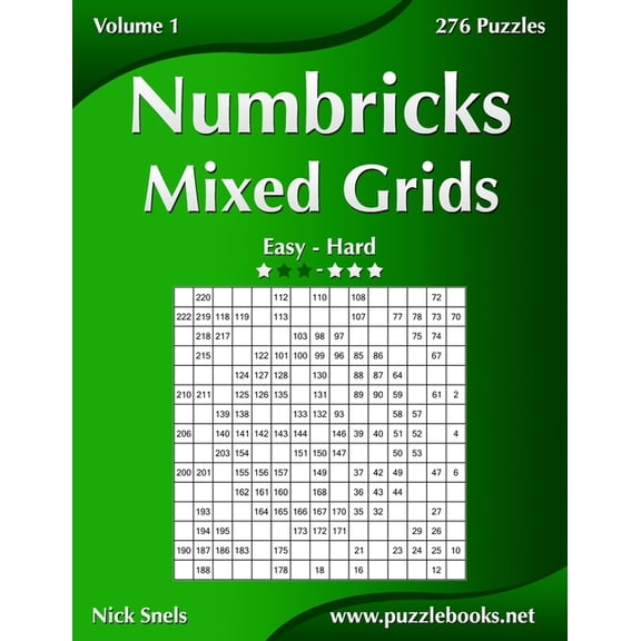 Numbricks Mixed Grids : Easy to Hard, 276 Puzzles