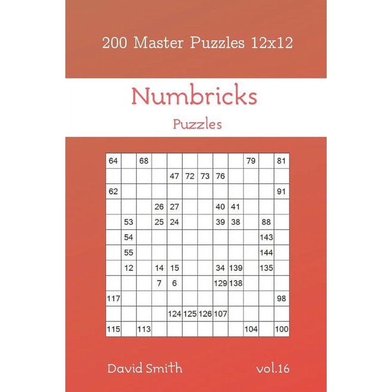 numbricks-numbricks-puzzles-200-master-puzzles-12x12-vol-16-series-16-paperback-walmart-com for Free Printable Numbrix Puzzles For Adults Numbricks: Numbricks Puzzles - 200 Master Puzzles 12x12 vol.16 (Series #16) (Paperback) - Walmart.com for Free Printable Numbrix Puzzles For Adults