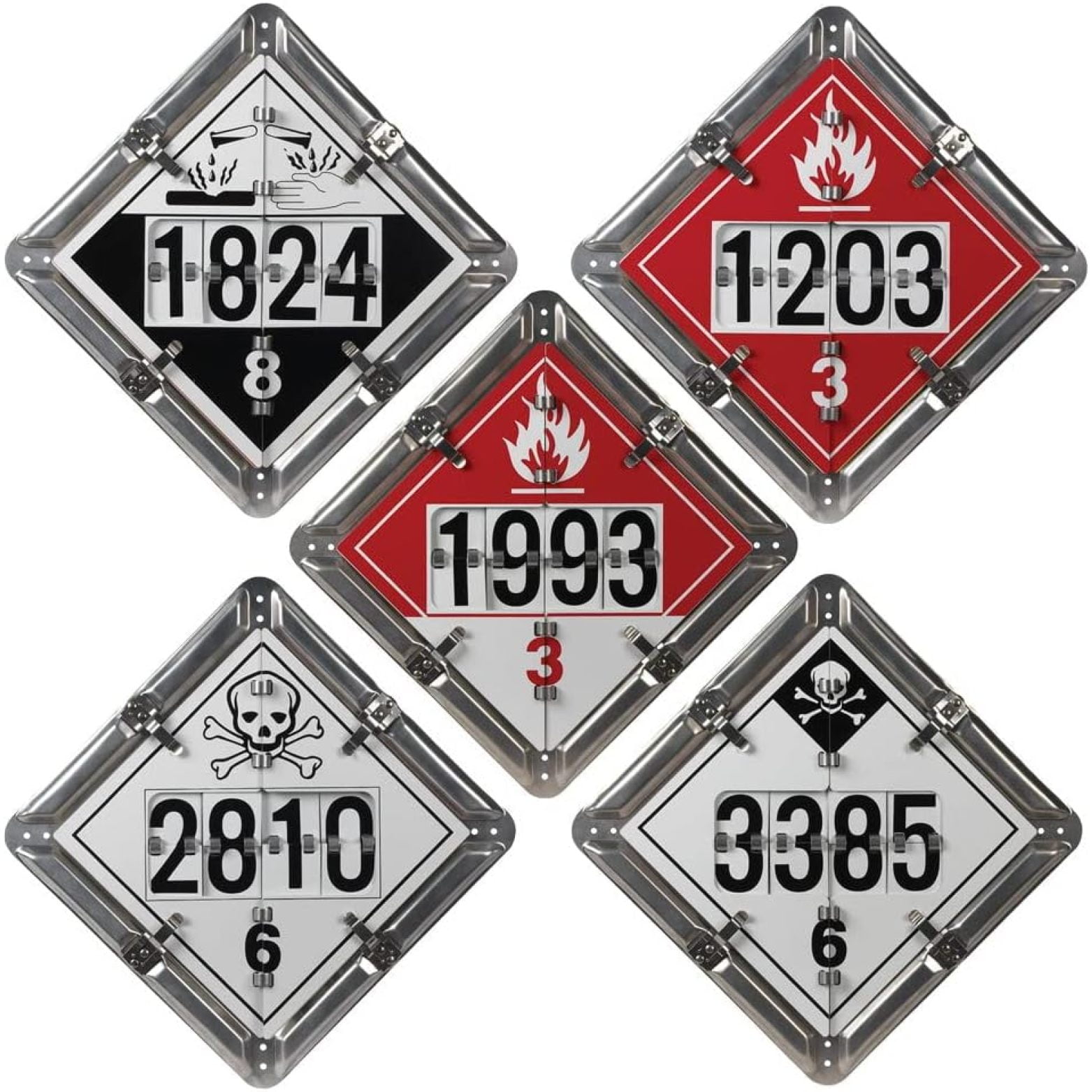 NumerAll Aluminum File Placard, One set with 5 Legends. Numbered 13.