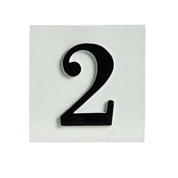 Numeral 2 Tile for Artful Address Plaques