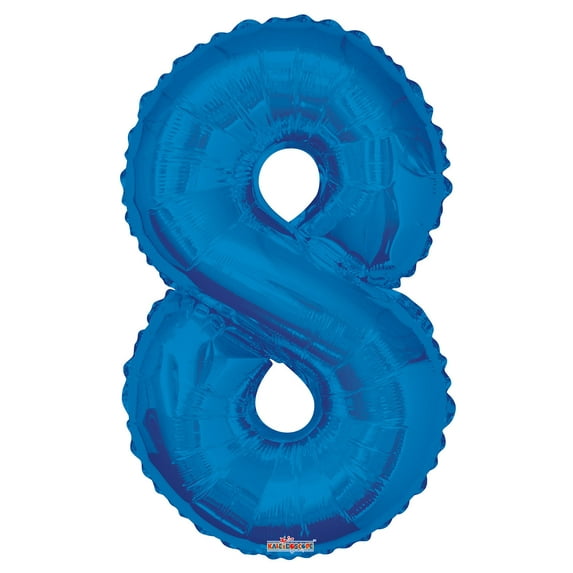 Numeral 8 (Eight) 34" Foil Balloon - Blue, 1ct