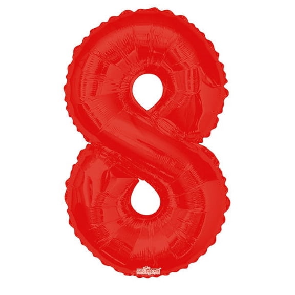 Numeral 8 (Eight) 34" Foil Balloon - Red, 1ct