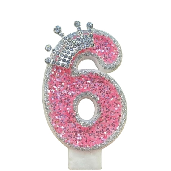 Numeral Birthday Candles, Cartoon Style Number Cake Toppers, Non-Toxic Wax, Decorative Birthday Party Favors for Toddler Boys Girls and Festive Celebrations, F
