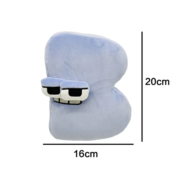 Numerals (A-Z) Plush Toys English Letter Stuffed Animal Plushie Doll Toys Gift for Kids Children Educational Party Birthday Gift