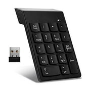 2.4G Wireless Numeric Keypad,Plug and Play 18 Keys Ergonomic Number Pad Compatible with Windows XP/Vista/7/8/10/Android/Linux