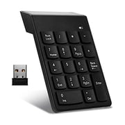 2.4G Wireless Numeric Keypad,Plug and Play 18 Keys Ergonomic Number Pad Compatible with Windows XP/Vista/7/8/10/Android/Linux