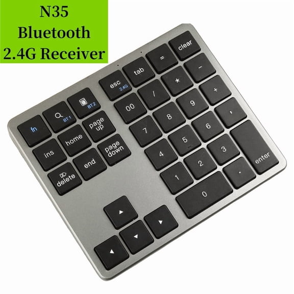 Numeric Keypad Numpad Bluetooth Wireless Keyboard 28 Keys One Handed Keypad Finance Accounting External Mini Keyboard N960 N970