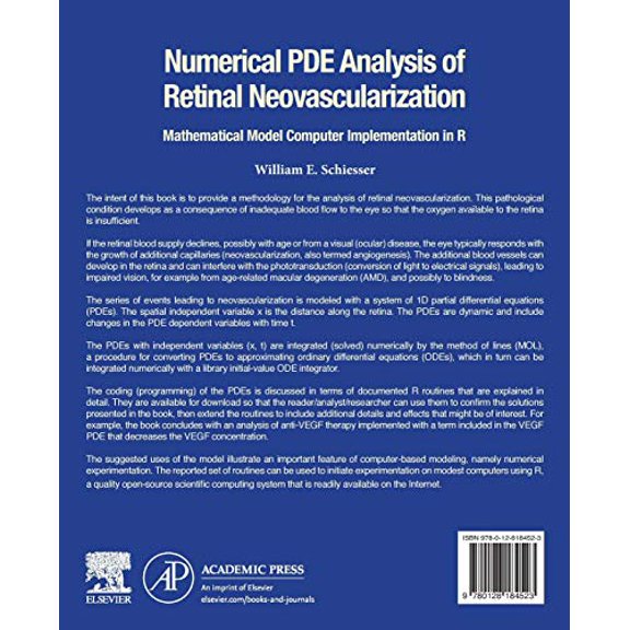 Pre-Owned Numerical Pde Analysis of Retinal Neovascularization: Mathematical Model Computer Implementation in R (Paperback)