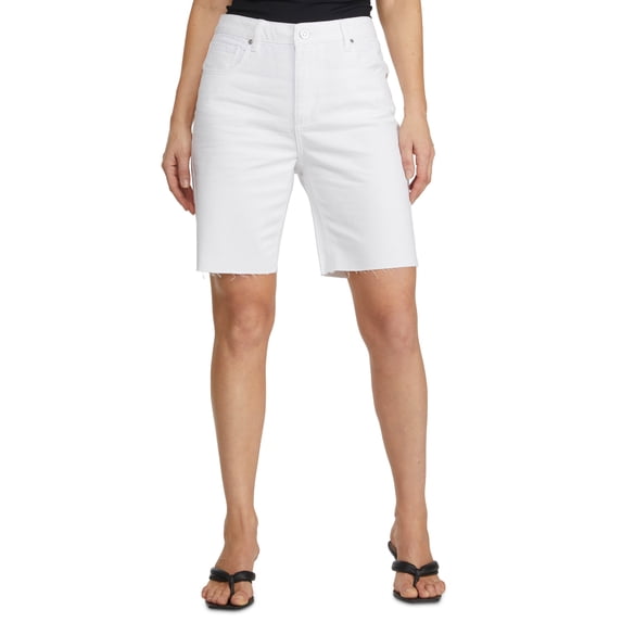 Numero Womens Cut-Hem Denim Shorts White 27