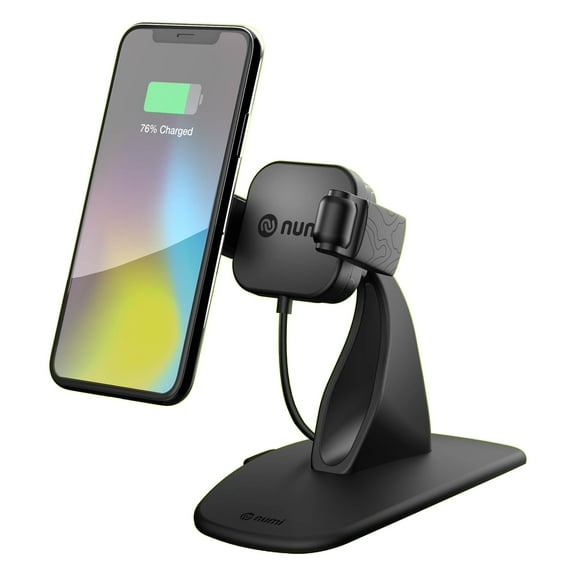 Numi Air Dock Plus Combo Pack - Wireless Car Phone Mount and Phone Charger with Sticky Pad - 10-Watt Fast Charger - Car Vent Phone Mount