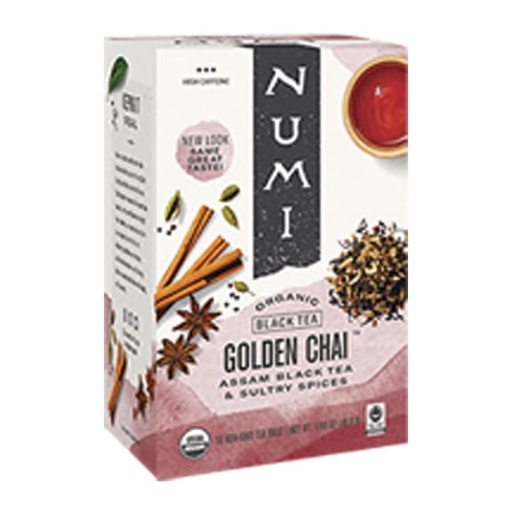 Numi Golden Chai Tea cs 6/18 ct