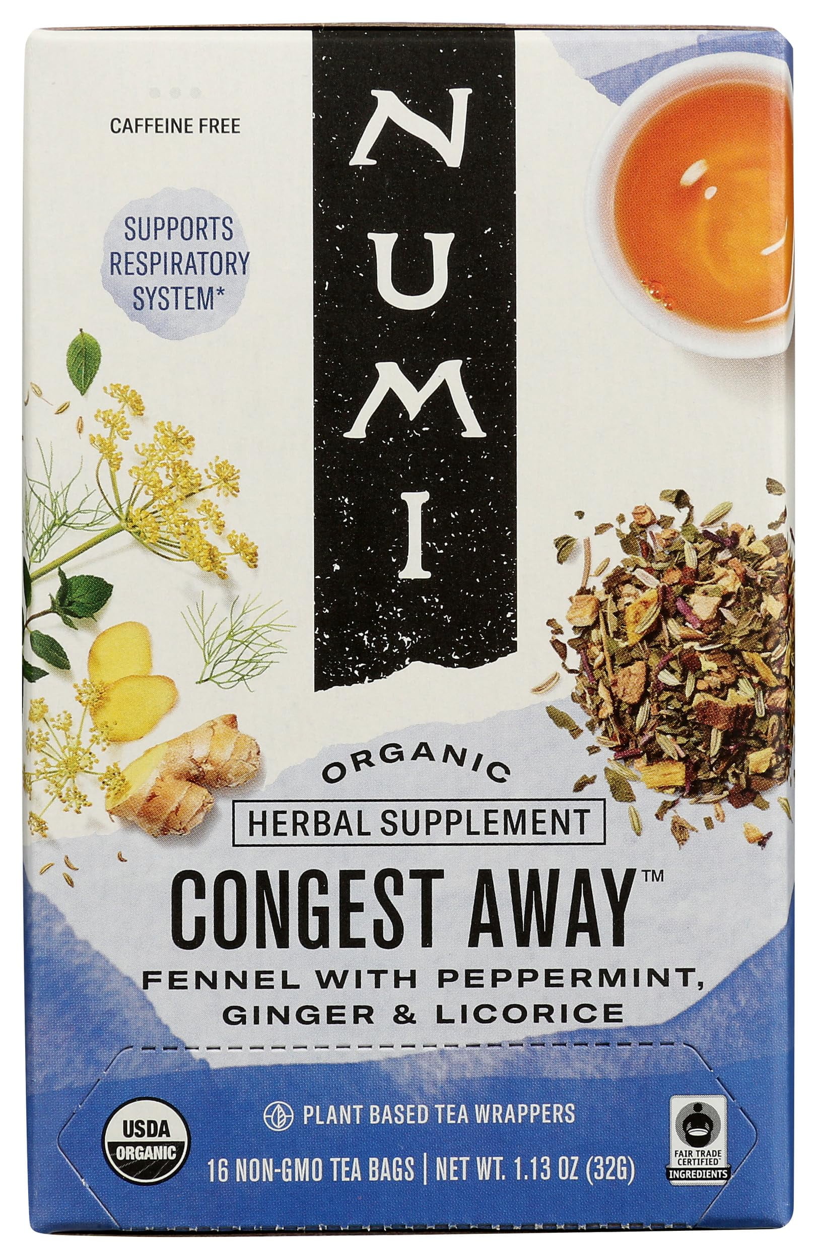 Numi Organic Congest Away Tea, 16 Ct