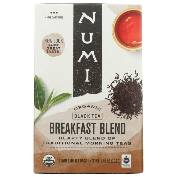 Numi Organic Tea Breakfast Blend Tea 18 Bags (Pack Of 2)