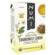 Numi Organic Caffeine Free Chamomile Lemon Herbal Tea, 18 Count Microplastic Free Tea Bags