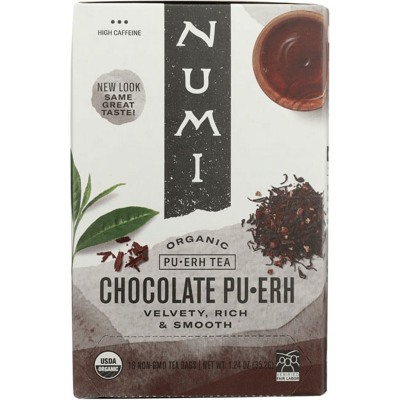 Numi Organic Tea, Chocolate Puerh, Tea Bags, 16 Ct - image 1 of 2