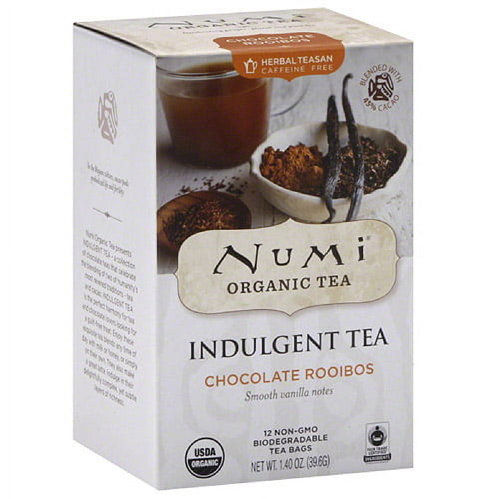 Numi Organic Tea Indulgent Chocolate Rooibos Tea Bags, 12 count, 1.4 oz