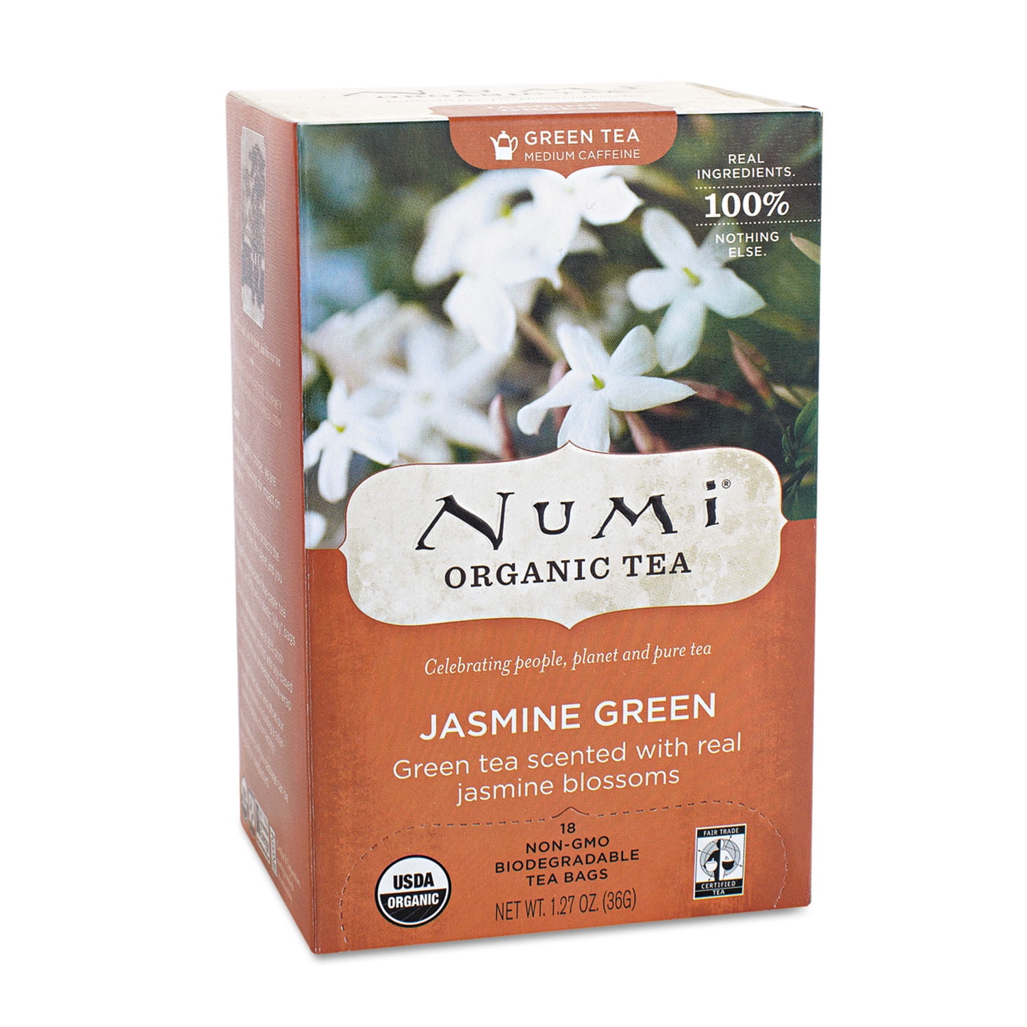 Numi Organic Green Tea Jasmine Green 18 Count - 1.27 Oz
