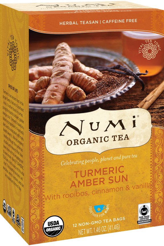 Organic Tea, Turmeric Amber Sun, Tea Bags, 12 Ct