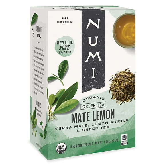 Numi Rainforest Green Tea Mate Lemon18 Tea Bags Pack of 3