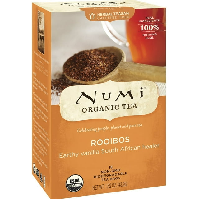 Numi Tea Organic Rooibos Caffeine Free 18 Bags Csae Of 6