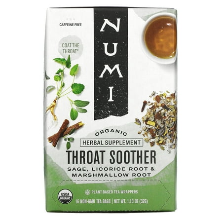 Numi Teas Throat Soother Tea 16 Bags Box
