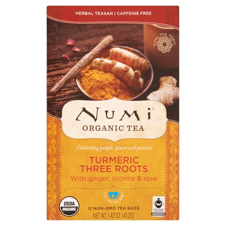 Numi Teas Tea Turmeric Three Roots,12 Bg (Pack Of 6)