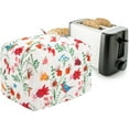 thumbnail image 1 of Numjaw 2 Slice Toaster Cover, Quilted Floral Toaster Cover Fits Most Standard 2 Slice Toasters, Dustproof Waterproof Kitchen Small Appliance Cover, 1 of 7