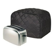 Numjaw 2-Slice Toaster Cover, Quilted Toaster Cover with Top Handle for Home, Kitchen Small Appliance Dust Fingerprint Cover(Black)