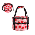 thumbnail image 1 of Numjaw Casserole Carrier for Hot or Cold Food, 12.8'' Double Decker Round Insulated Casserole Carrier Storage Bag with Carry Handles, for Trip, Party, Picnic,Floral#5, 1 of 7