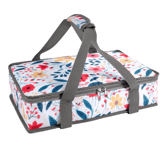Numjaw Casserole Carrier for Hot or Cold Food, Expandable Insulated Double Casserole Carrier, Fits additional 9"x13" Baking Dishes, Padded Lasagna Holder for Trip, Party, Picnic