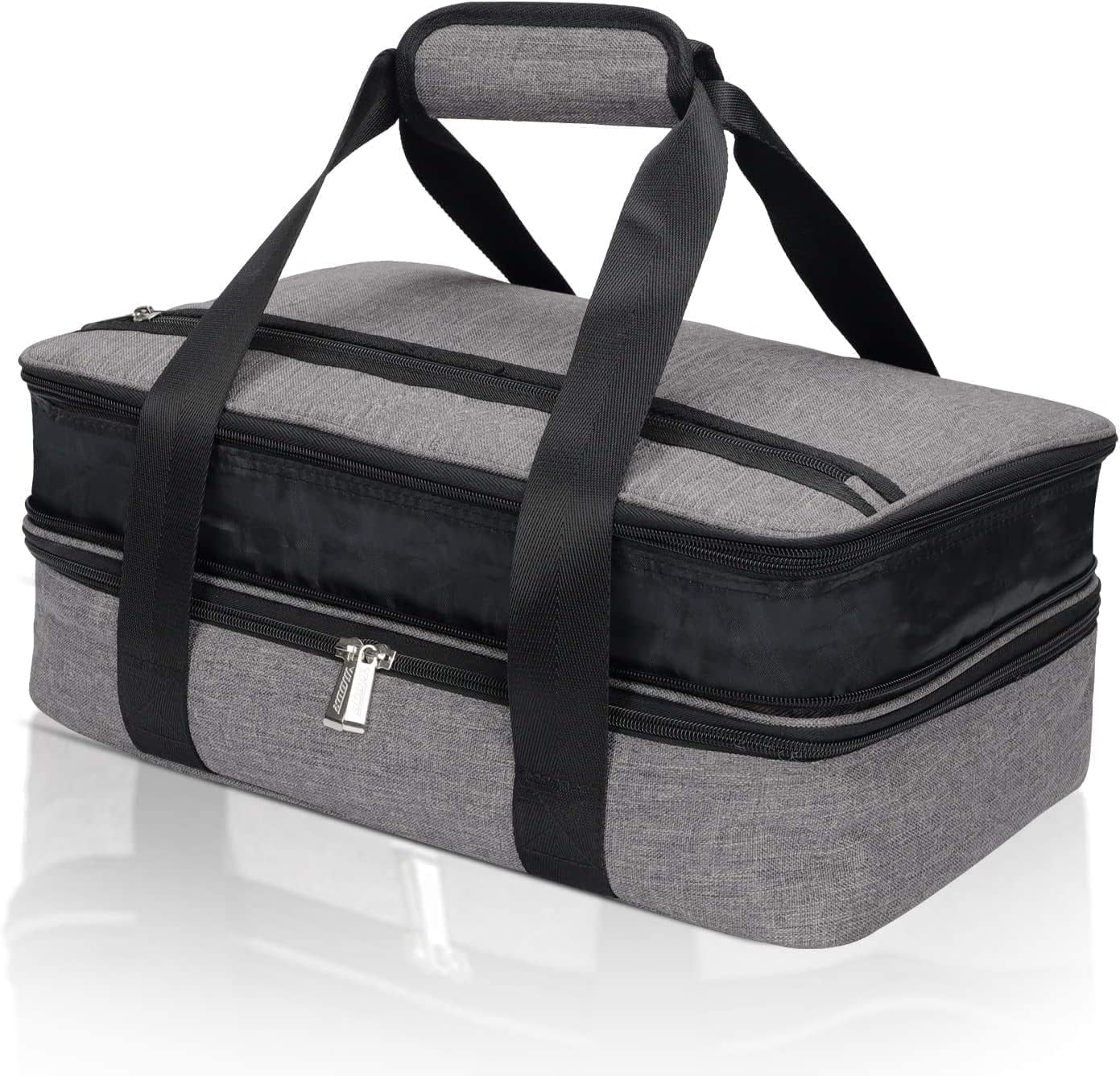 Numjaw Casserole Carrier for Hot or Cold Food, Expandable Insulated Double Casserole Carrier, Fits additional 9"x13" Baking Dishes, Padded Lasagna Holder for Trip, Party, Picnic - Walmart.com