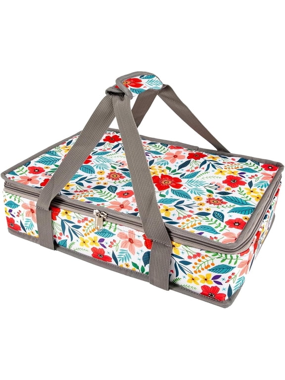 Casserole Carrier for Hot or Cold Food,Insulated Casserole Travel Carry Bag,Pie Carrier,Casserole Dish with Lid and Carrying Case,Food Warmer Bag for Party/Picnic