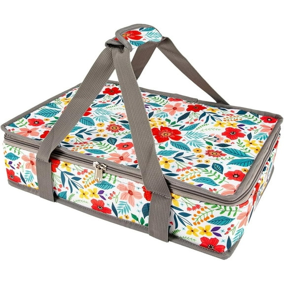 Numjaw Casserole Carrier for Hot or Cold Food,Insulated Casserole Travel Carry Bag,Pie Carrier,Casserole Dish with Lid and Carrying Case,Food Warmer Bag for Party/Picnic