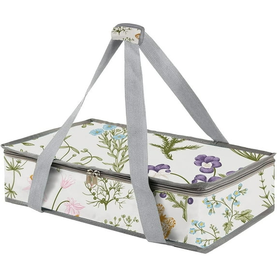 Numjaw Casserole Carrier for Hot or Cold Food,Insulated Casserole Travel Carry Bag,Pie Carrier,Casserole Dish with Lid and Carrying Case,Food Warmer Bag for Party/Picnic