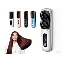 Numoya Go Brush Pro, Numoya Portable Straightener Brush, Numoya Straightener Rechargeable Cordless Mini Hair Straightener Comb, Fast Heating Cordless Mini Hair Straightener Brush
