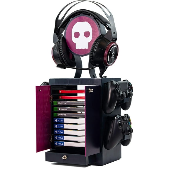 Numskull Official Gaming Locker, Controller Holder, Headset Stand for Xbox Series X|S, PS5, Nintendo Switch