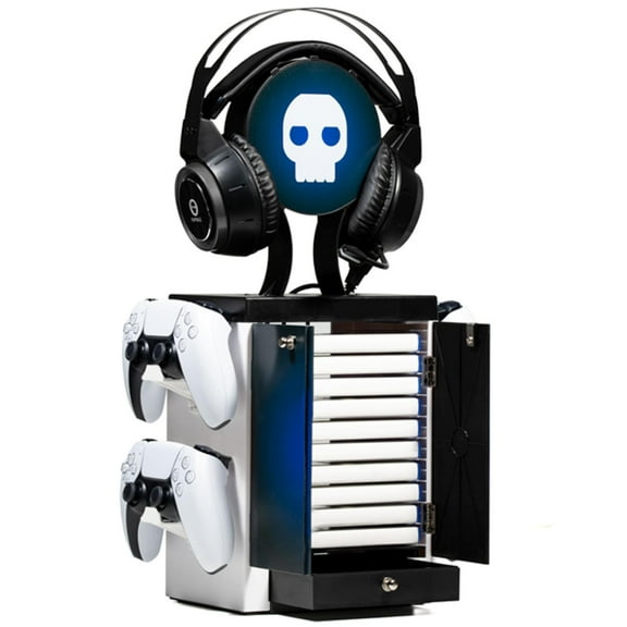Numskull PS5 Inspired Gaming Locker, Controller Holder, Headset Stand for PS5, Xbox Series X|S, Nintendo Switch - Official Numskull Merchandise
