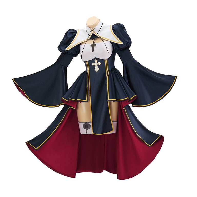 Nun Charlotte Dress Uniform Anime Battle Clothing Set Game Performance Dress  for Women - Walmart.com