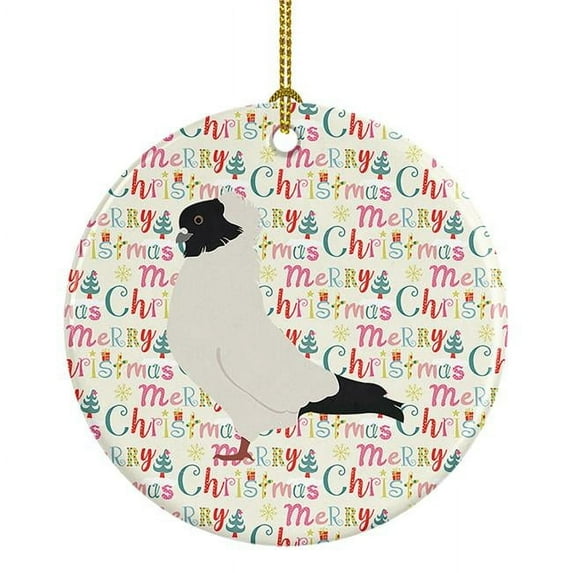 Nun Pigeon Christmas Ceramic Ornament 2.8 in x 2.8 in