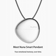 thumbnail image 1 of Nuna - Emotion Tracking Smart Pendant, emotional wellness wearable, blending neuroscience, AI, and mindful design - Silver, 1 of 8
