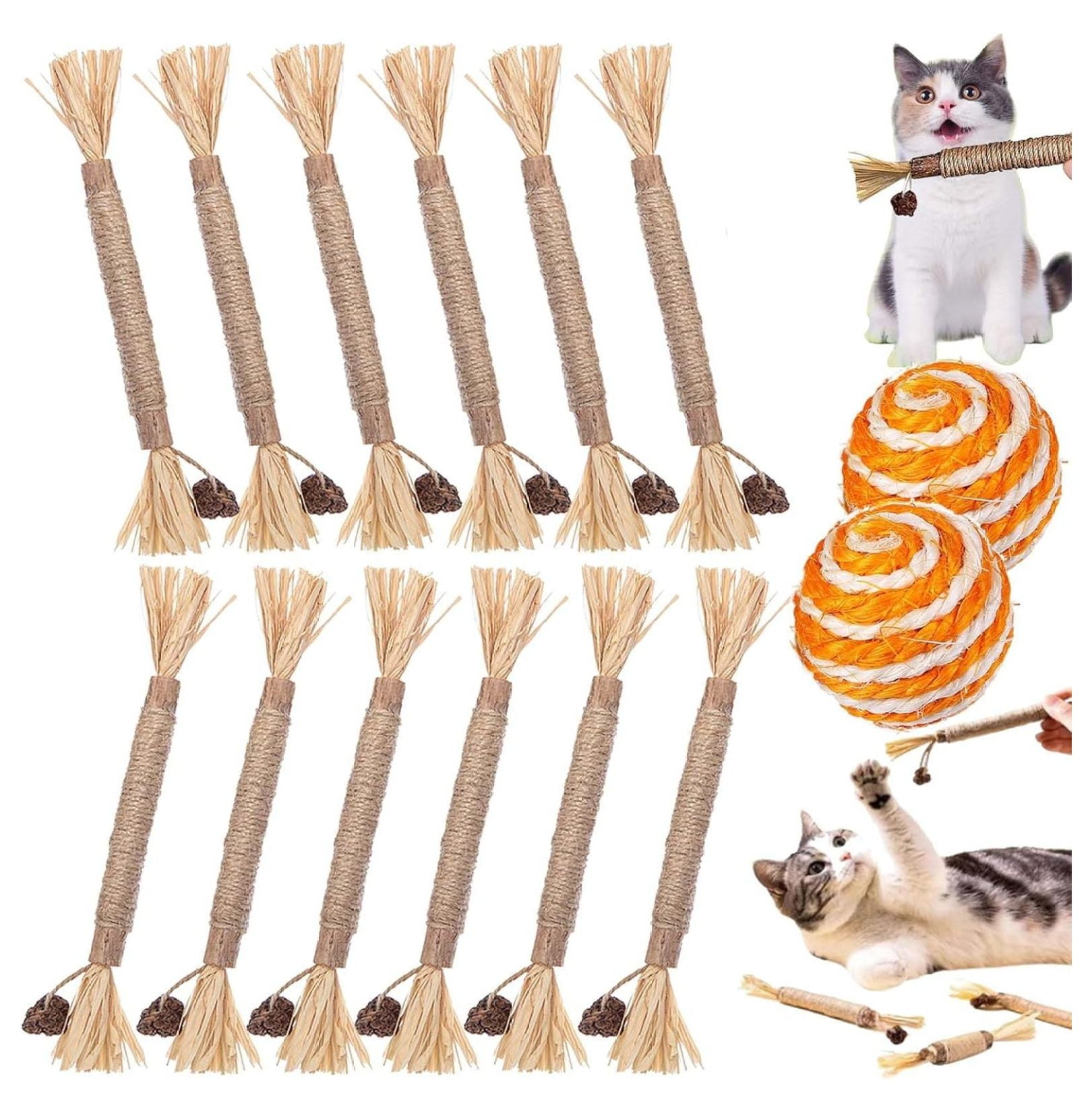 Nunapets Cat Chew Toy, Nunapets Natural Silvervine Stick Cat Chew Toy